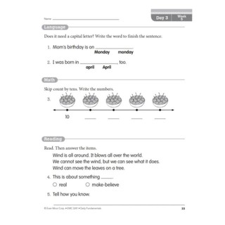 Sách - Daily Fundamentals - Grade 1,2,3,4,5,6 - bản in khổ A4