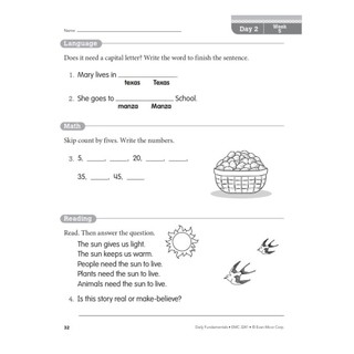 Sách - Daily Fundamentals - Grade 1,2,3,4,5,6 - bản in khổ A4