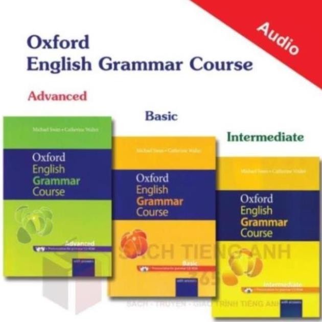 Sách - English Grammar Course - Intermediate, Basic, Advaced -  tặng Audio mp3