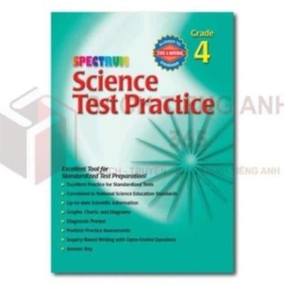 Sách - Spectrum - Science Test Practice - Grade 3,4,5,6,7,8 (đen trắng)
