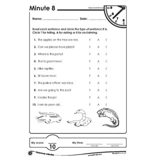 Sách - Grammar Minutes - Grade 1 đến Grade 6