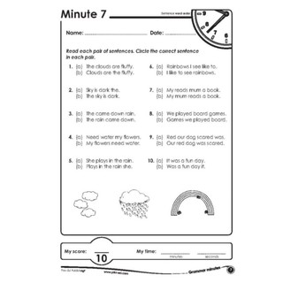Sách - Grammar Minutes - Grade 1 đến Grade 6