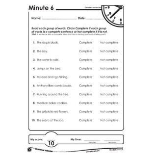 Sách - Grammar Minutes - Grade 1 đến Grade 6