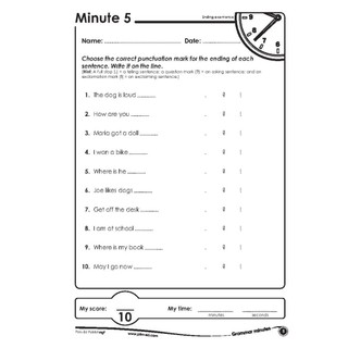 Sách - Grammar Minutes - Grade 1 đến Grade 6