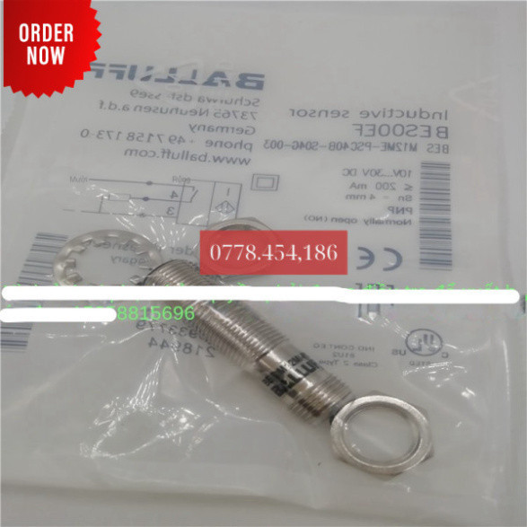 Công Tắc Tiệm Cận BESM12ME-PSC40B-S04G-003 Loại Phích Cắm PNP Thường Mở Cảm Biến Vỏ Kim Loại