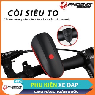 Đèn xe đạp thể thao kèm còi, sạc usb 2024
