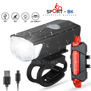 (Sale) Đèn Sạc Pin không thấm nước 3 hình thức Sáng Cho xe đạp điện đèn tín hiệu Gắn Đầu Và Đuôi xe đạp điện chuyên để s