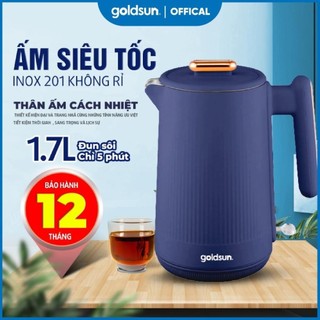 Ấm siêu tốc 2 lớp Goldsun GKT2616 dung tích 1.7L đun siêu tốc, tự ngắt khi sôi 