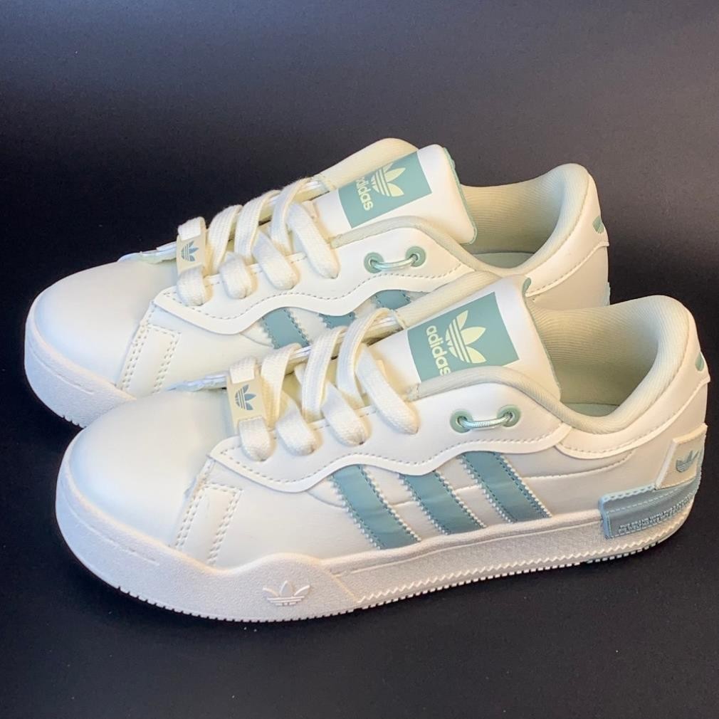 Giày sneaker Ad.idas Original _ Rey Galle Chalk White Hazy Gree, Sò Bản XANH NGỌC