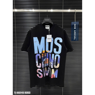 Áo thun moschino swim phối hình chữ in họa tiết 7 màu, áo phông nam nữ hotrend 2024 moschino chất cotton khô siêu thoáng