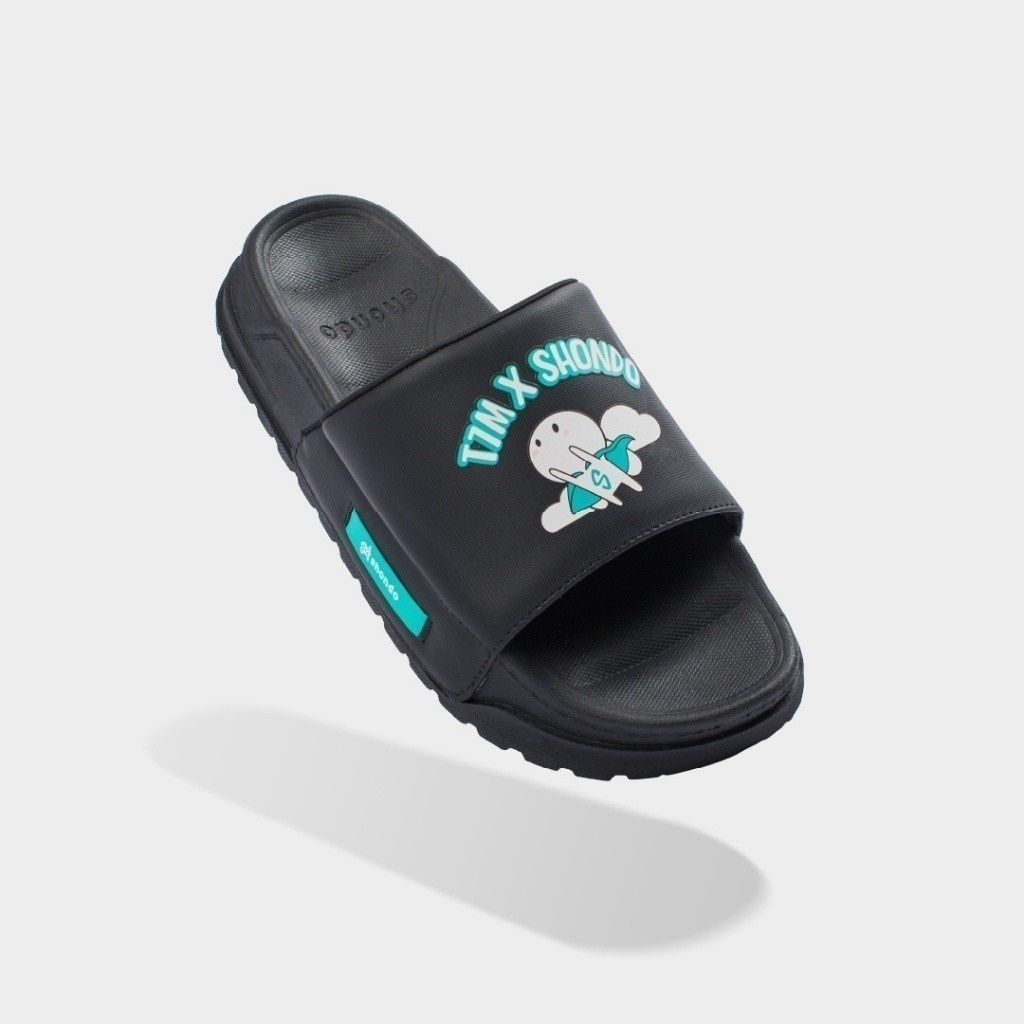 Dép Trendy Nam Nữ SHONDO Thỏ 7 Màu Êm, Thời Trang Thích Hợp Đi Học, Đi Chơi Đen TRE1414