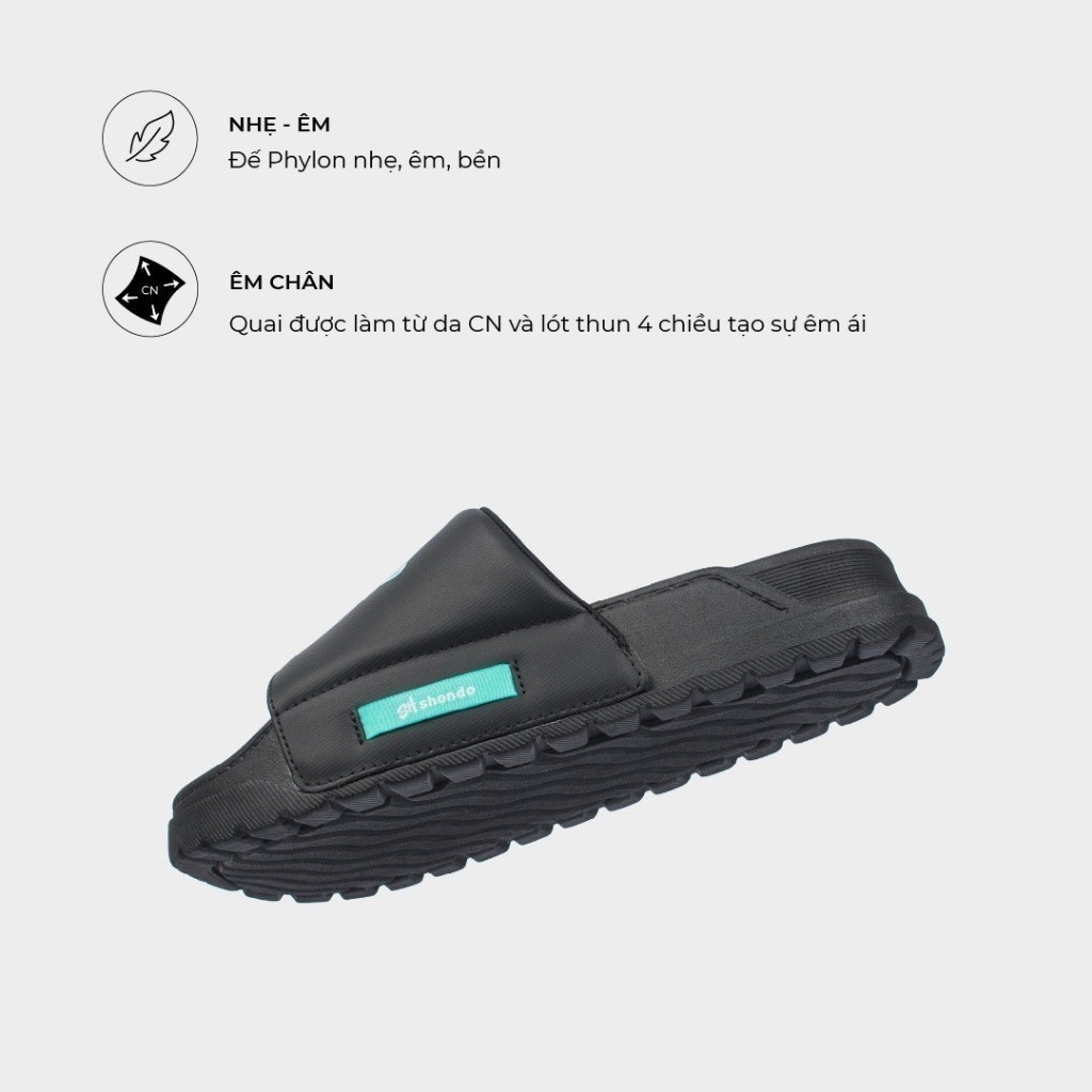 Dép Trendy Nam Nữ SHONDO Thỏ 7 Màu Êm, Thời Trang Thích Hợp Đi Học, Đi Chơi Đen TRE1414