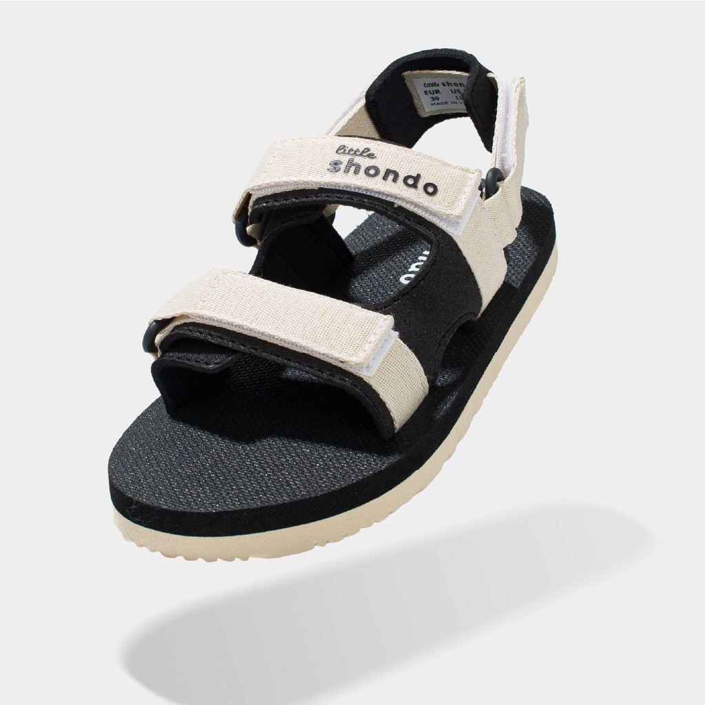 Giày Sandal Bé Trai Bé Gái SHONDO Đế Mềm Thời Trang Đen Be LIT1025