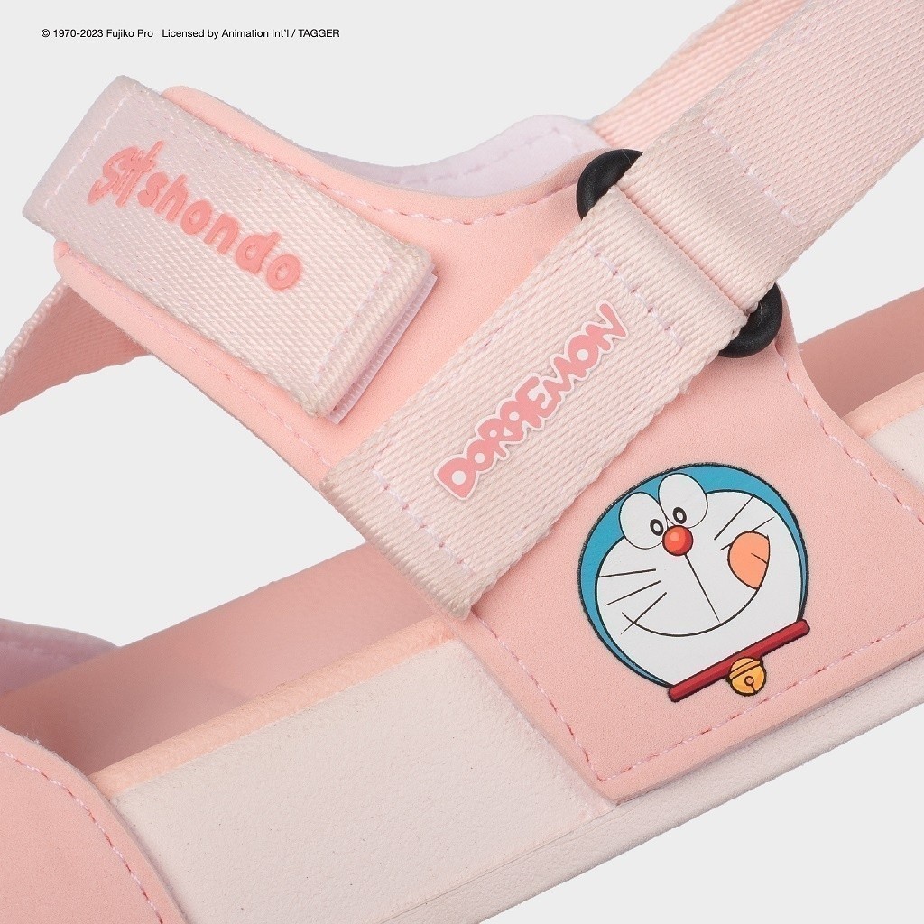 Giày Sandal Nam Nữ SHONDO Platy Doraemon Thời Trang Êm Chân Full Hồng PLA7077