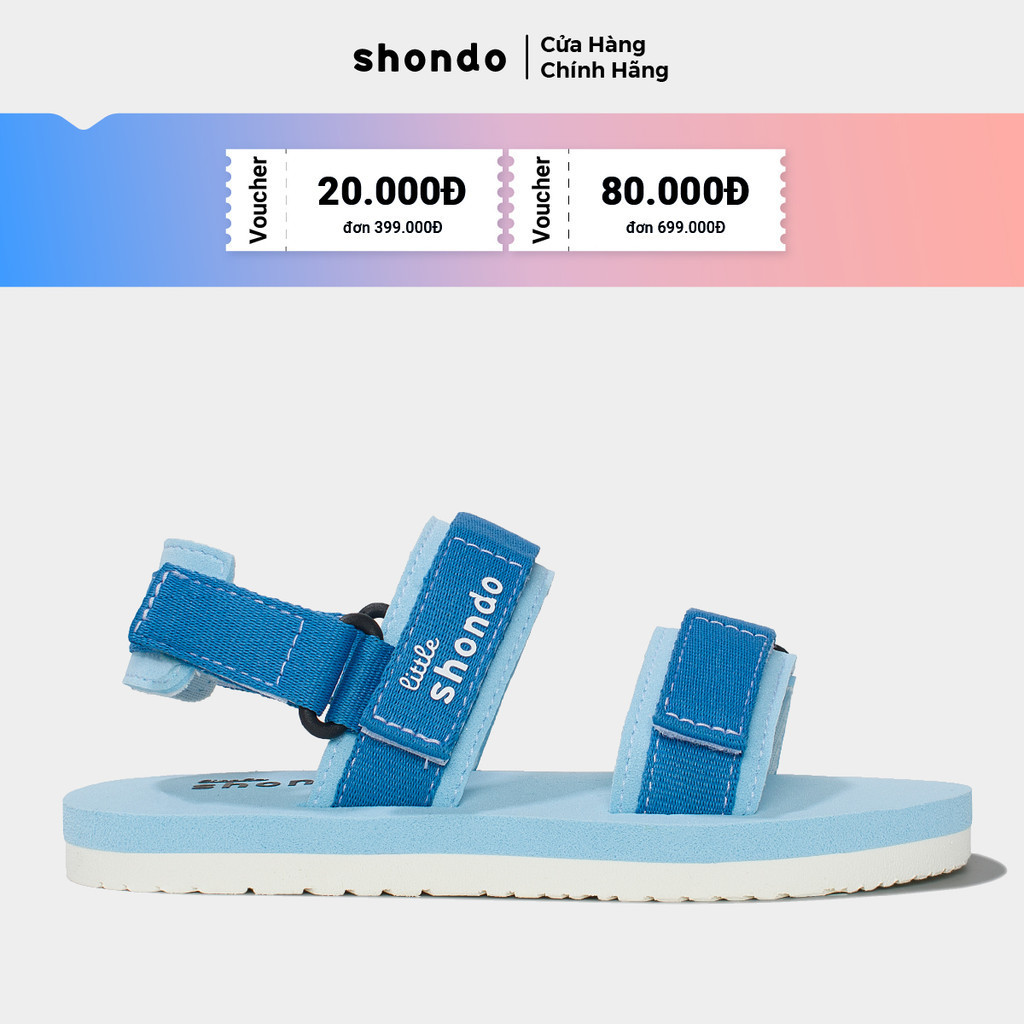 Giày Trẻ Em Shondo Sandals Little Trắng Xanh Đậm LIT3434