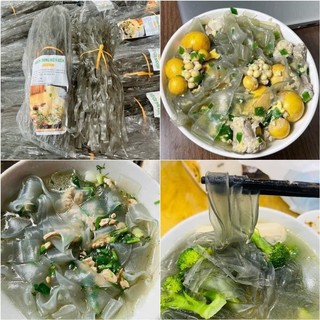 Miến dong thái tay sợi to 100% nguyên chất củ dong túi 500g