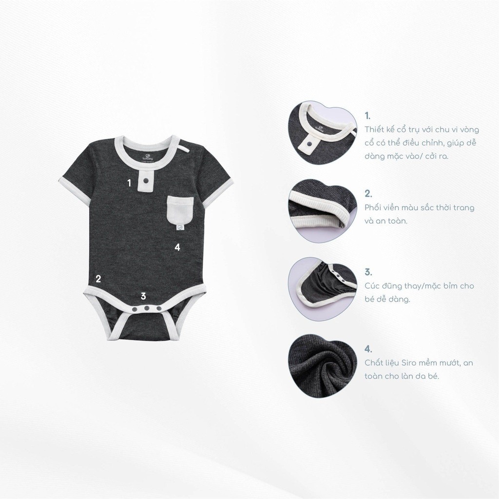 Bubaby - Body chip ngắn tay cổ trụ Siro Bubaby - BDY273017