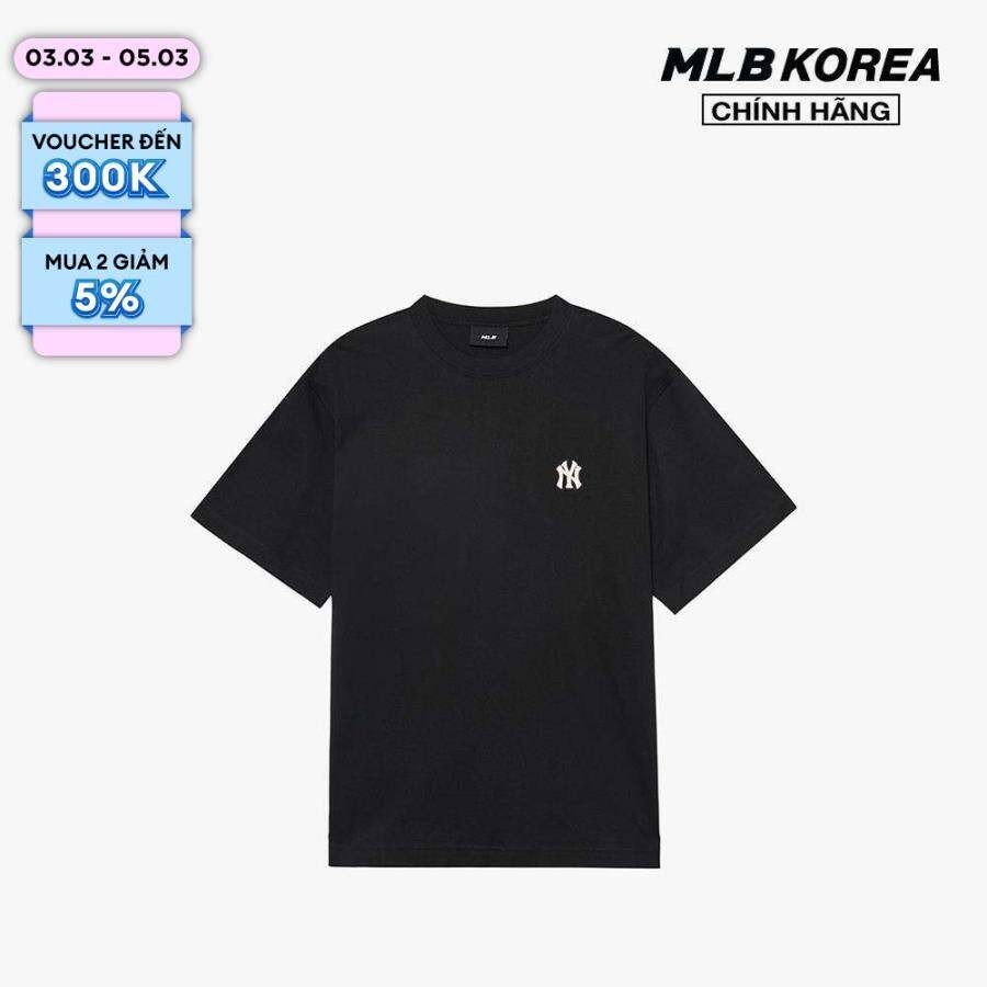 MLB - Áo thun unisex cổ tròn tay ngắn hiện đại 3ATSB0434-50BKS