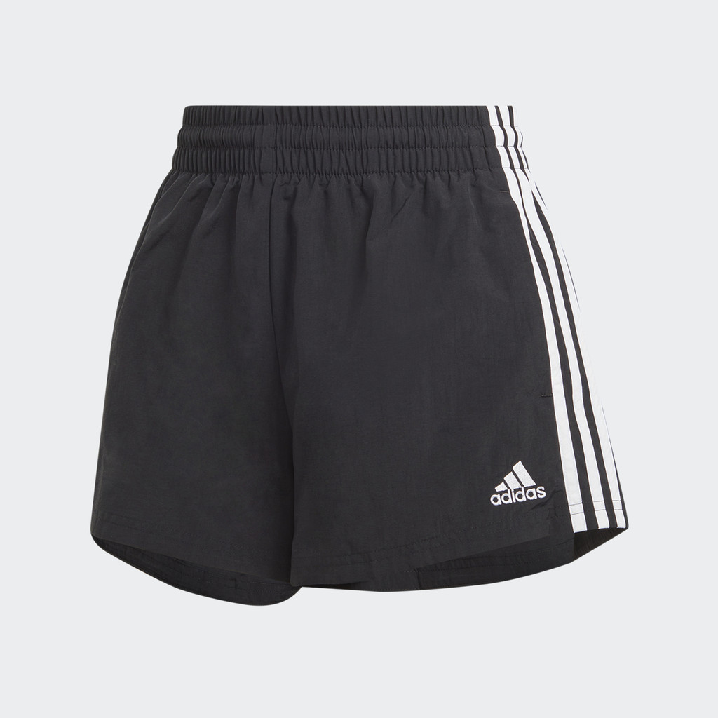 adidas Phong cách sống Quần Short Dệt 3 Sọc Essentials Nữ Đen HT3397