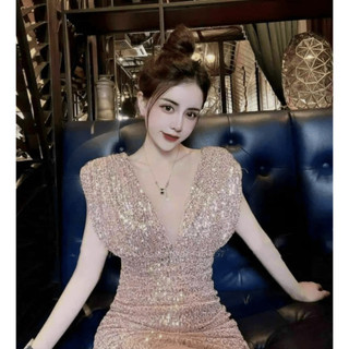 Đầm nữ body cổ v ôm dáng quyến rũ