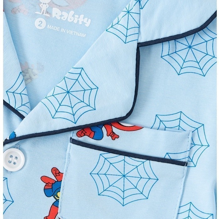 Bộ Pijama cao cấp cho bé trai Rabity quần áo siêu nhân nhện spiderman cho bé 92695