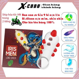 Bao cao su Bi HBM bcs 9 Bi gai silicon cực kỳ mềm mại Kéo dài quan hệ Hộp 2 Chiếc  Codomi