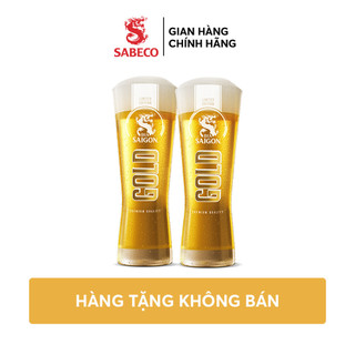  Combo 2 Ly thuỷ tinh Saigon Gold
