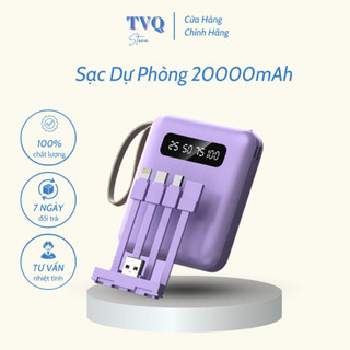  Pin Sạc Dự Phòng 20000mAh Thiết Kế 4 Cổng Màn Hình Led Tiện Lợi Mang Theo GVQ Store