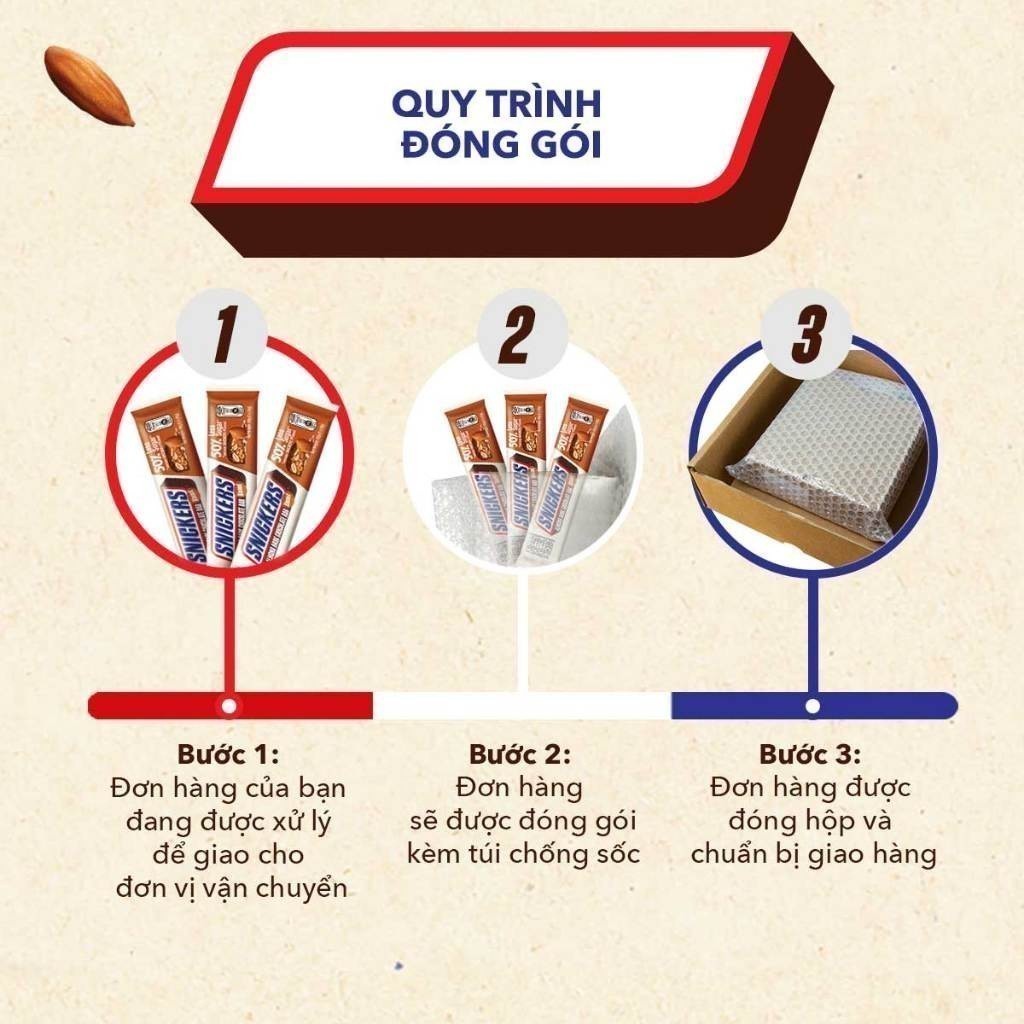 Combo 9 Kẹo Sô Cô La Snickers Hạnh nhân Giảm đường thanh 40g