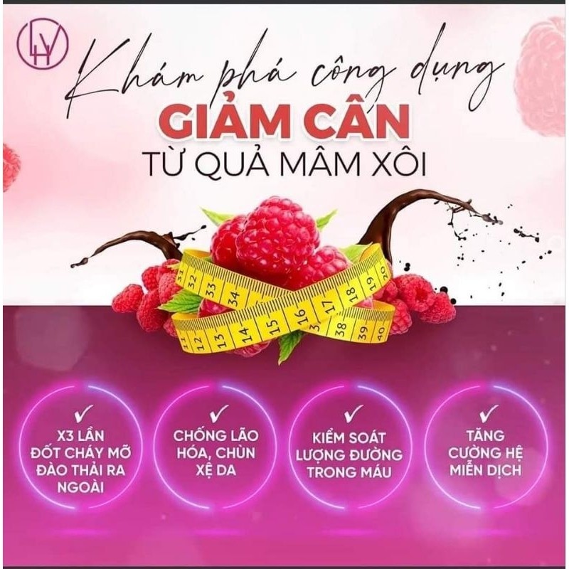 CHÍNH HÃNG Cà Phê Mâm Xôi Giảm Cân Raspberry Coffee