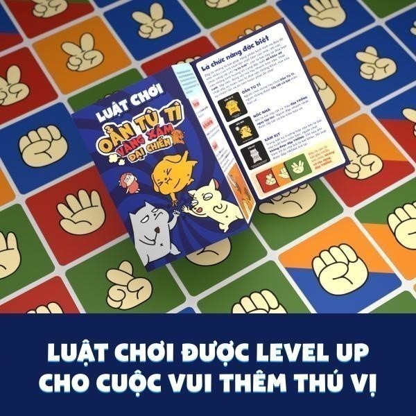 Đồ Chơi Sáng Tạo Thẻ Bài, Trò Chơi Board Game VN Oẳn tù tì - Vàng Xám Đại Chiến Clever Box