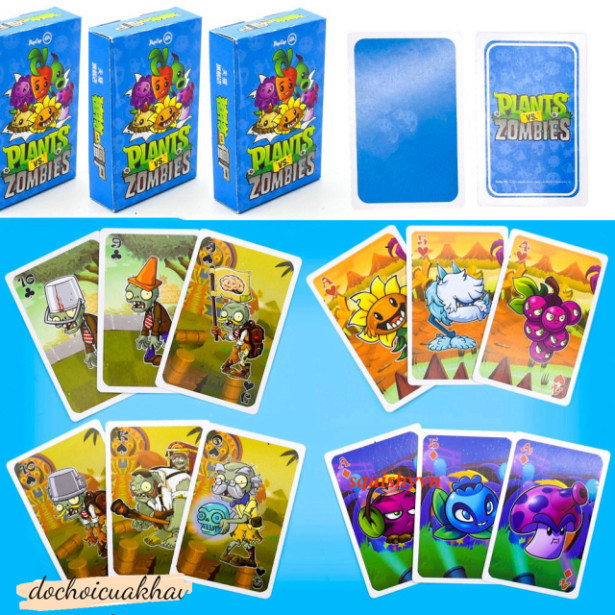 (5 phiên bản) Bộ 55 Thẻ Bài game show Plants Vs Zombies