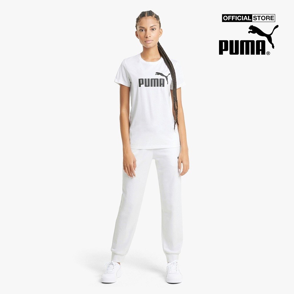 PUMA - Áo thun thể thao nữ ngắn tay Essentials Logo Train 586774-02