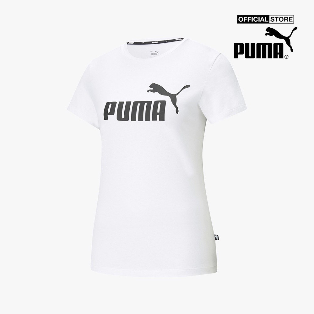 PUMA - Áo thun thể thao nữ ngắn tay Essentials Logo Train 586774-02