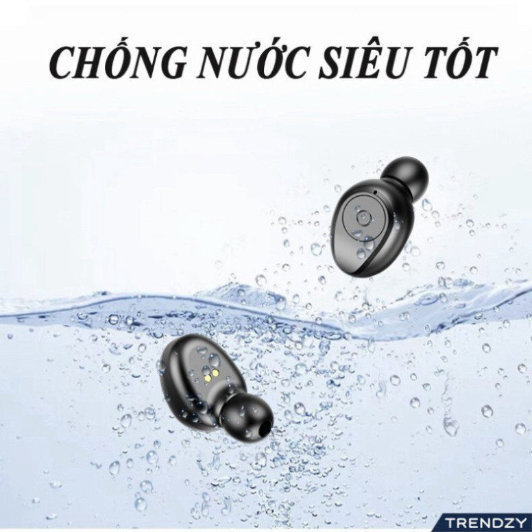 Tai nghe bluetooth F9 TWS 5.0 bản Quốc tế không dây cảm ứng chống nước IPX5, chống ồn tích hợp sạc dự phòng 2500mAh HOT