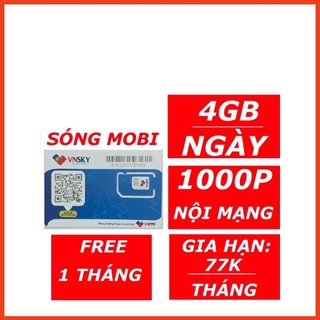 SIM MOBIFONE SKY77 FREE 1 THÁNG 4G + GỌI VÀ SIM 0Đ NẠP TIỀN LÀ DÙNG