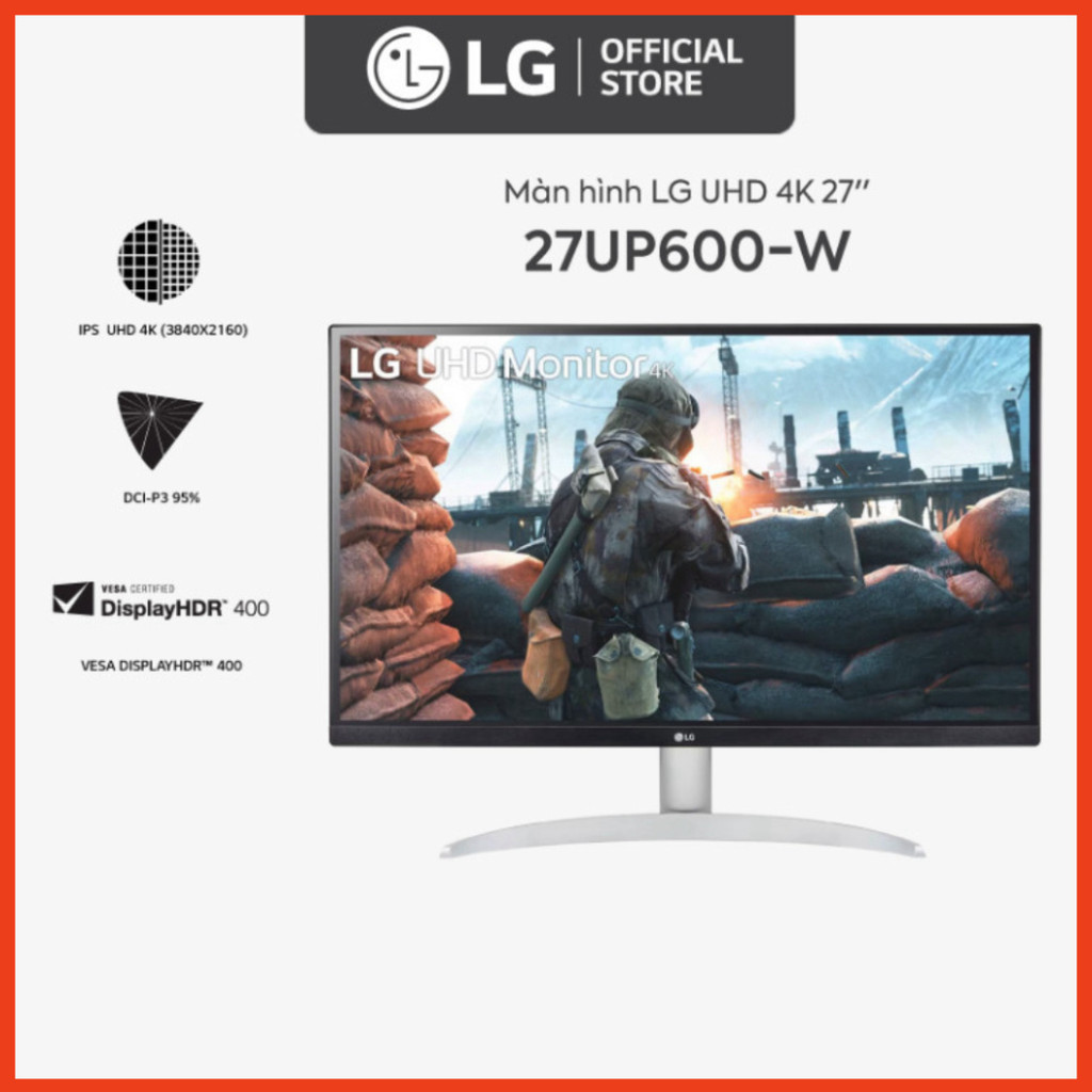 Màn Hình LG 27UP600-W 27'' 4K UHD IPS VESA DisplayHDR™ 400 - Hàng Chính Hãng ....