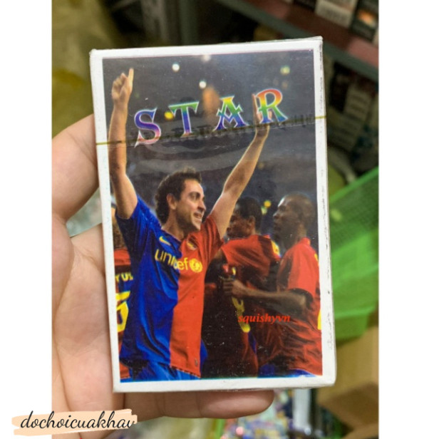 Bộ Sưu Tập 54 Thẻ Bài Hình ngôi sao sáng soccer gold color / Bạc bản Tiếng Anh LLORIS RONALDO KANTE