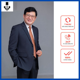 Vest hồng ngọc trung niên cao cấp, bộ vest trung niên xuất khẩu ( Tặng cà vạt )
