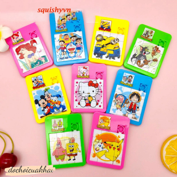 [TUỔI THƠ] đồ giải trí xếp hình ghép hình lắp đặt Tranh Ghép nhựa 9 mảnh/12 mảnh/16 mảnh nhiều hình 