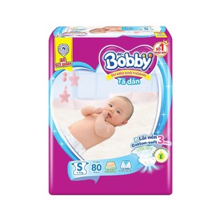 [Chỉ 15.01 - Nhập mã MSTRA0336 giảm 10%] Tã dán Bobby siêu thấm - khô thoáng S80