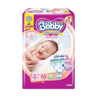 Tã dán Bobby Đệm Thun Thấm Mồ Hôi NB70