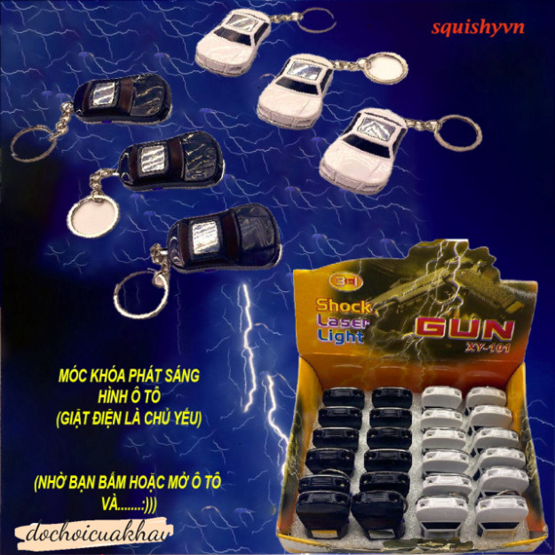 [TROLL CỰC MẠNH] Móc khóa thắp sáng xe con giật điện công cụ giải trí troll bạn bè,người lạ cực hài 