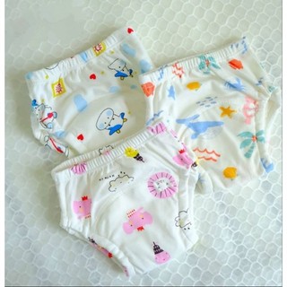Combo 3 quần bỏ bỉm cotton tã vải chống hăm tã cho bé trai bé gái