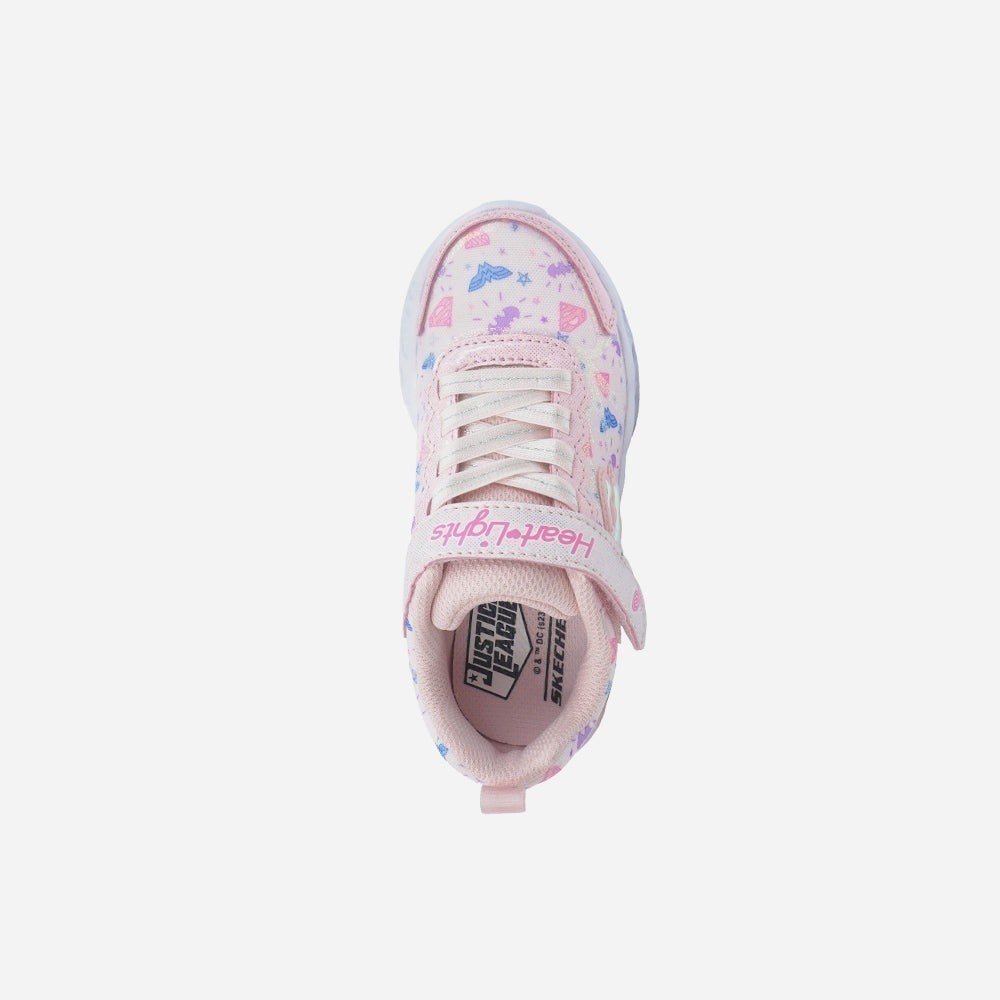 Giày sneaker bé gái Skechers Flutter Heart Lights - Dc Collab - 319509L-PKMT