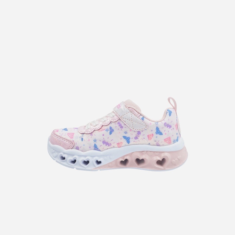 Giày sneaker bé gái Skechers Flutter Heart Lights - Dc Collab - 319509L-PKMT