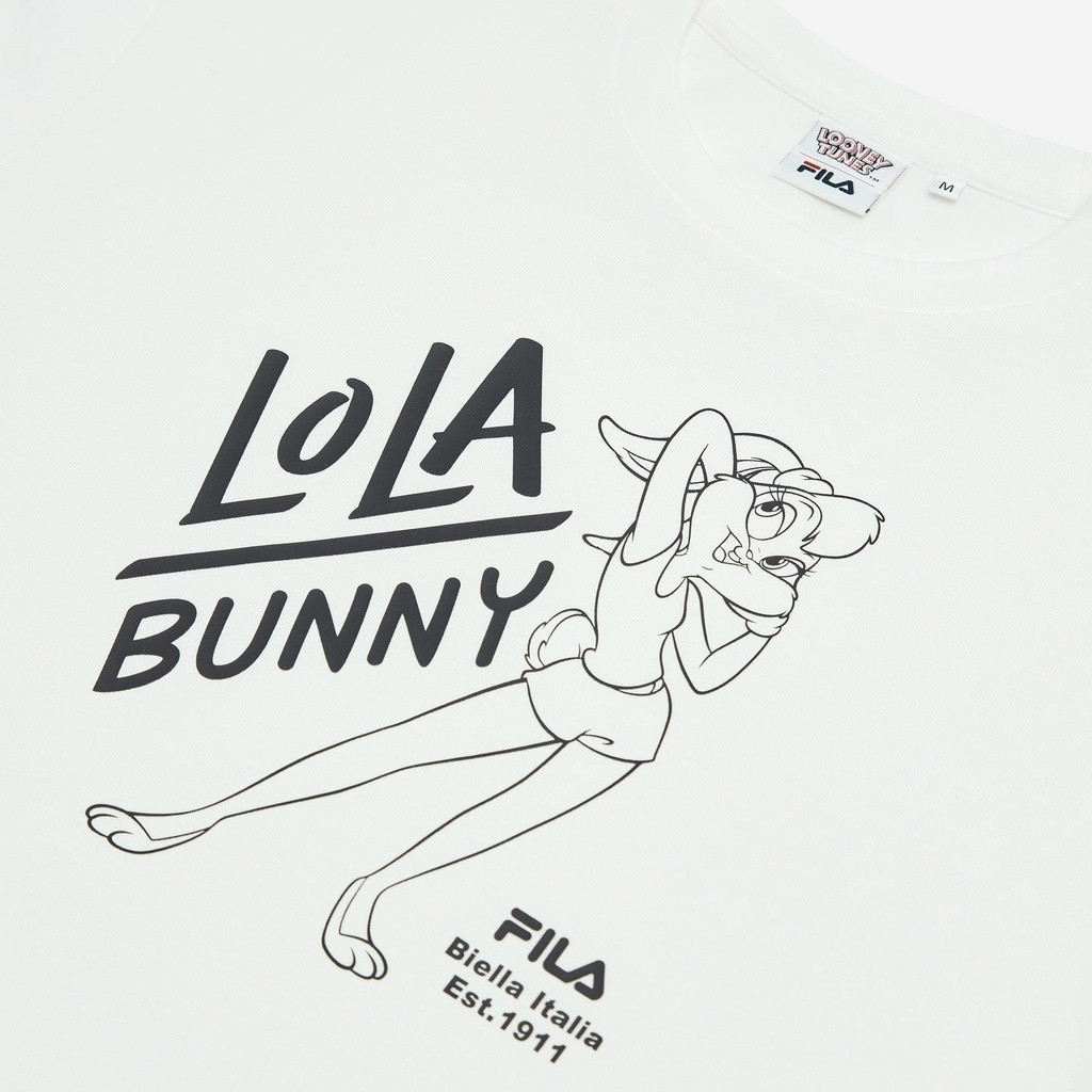 Áo thun tay ngắn thời trang unisex Looney Tunes x Fila - FW2RSF1140X-WHI