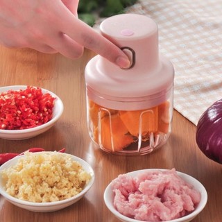 Máy xay tỏi hồng 250ml- máy xay mini xay tỏi ớt tiêu cầm tay đa năng