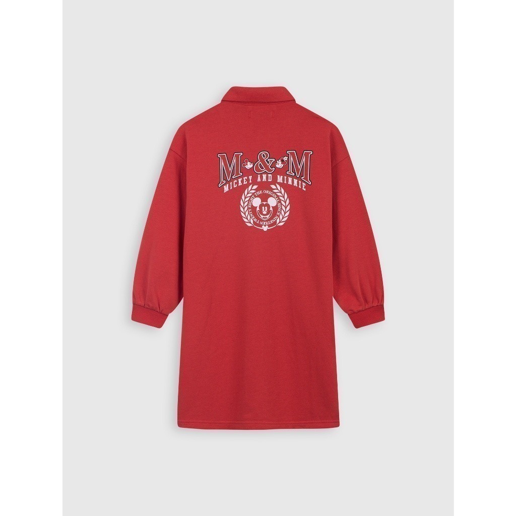 Váy liền dài tay bé gái CANIFA chất liệu cotton pha thiết kế dáng suông, in hình 1DS22W023