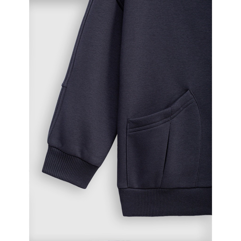 Áo khoác nỉ bé trai CANIFA có mũi dài tay khóa kéo 2OT23W013